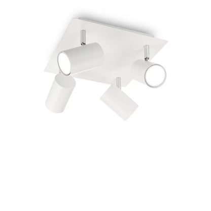 Spot de plafond blanc 4 lampes orientables Ideal Lux