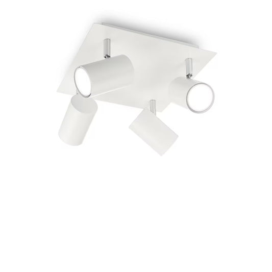 Spot de plafond blanc 4 lampes orientables Ideal Lux