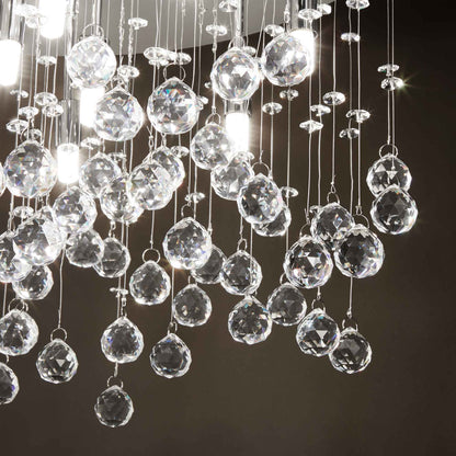 Plafonnier MOONLIGHT PL15 chrome et pampilles de cristal