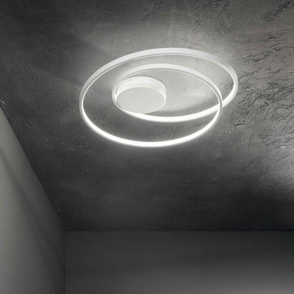 Plafonnier Oz blanc LED 47 watts - Éclairage puissant 5100LM. Design métal verni et dimmable.