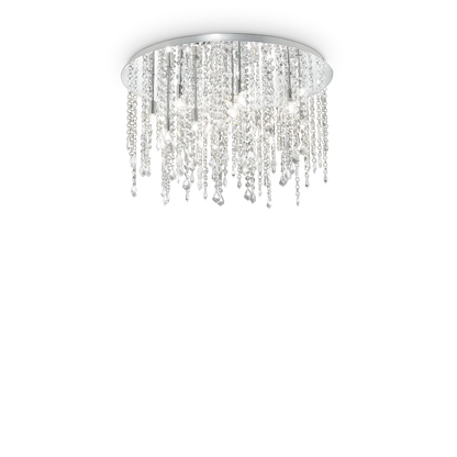 Résolvez l’éclairage inefficace avec notre Plafonnier ROYAL PL12 chrome et pampilles de cristal. Design raffiné et lumière brillante.