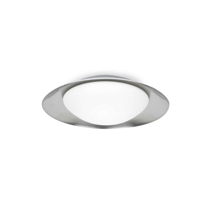 Plafonnier Plafonnier SIDE LED blanc et nickel mat diamètre 390 mm Faro Lumisign