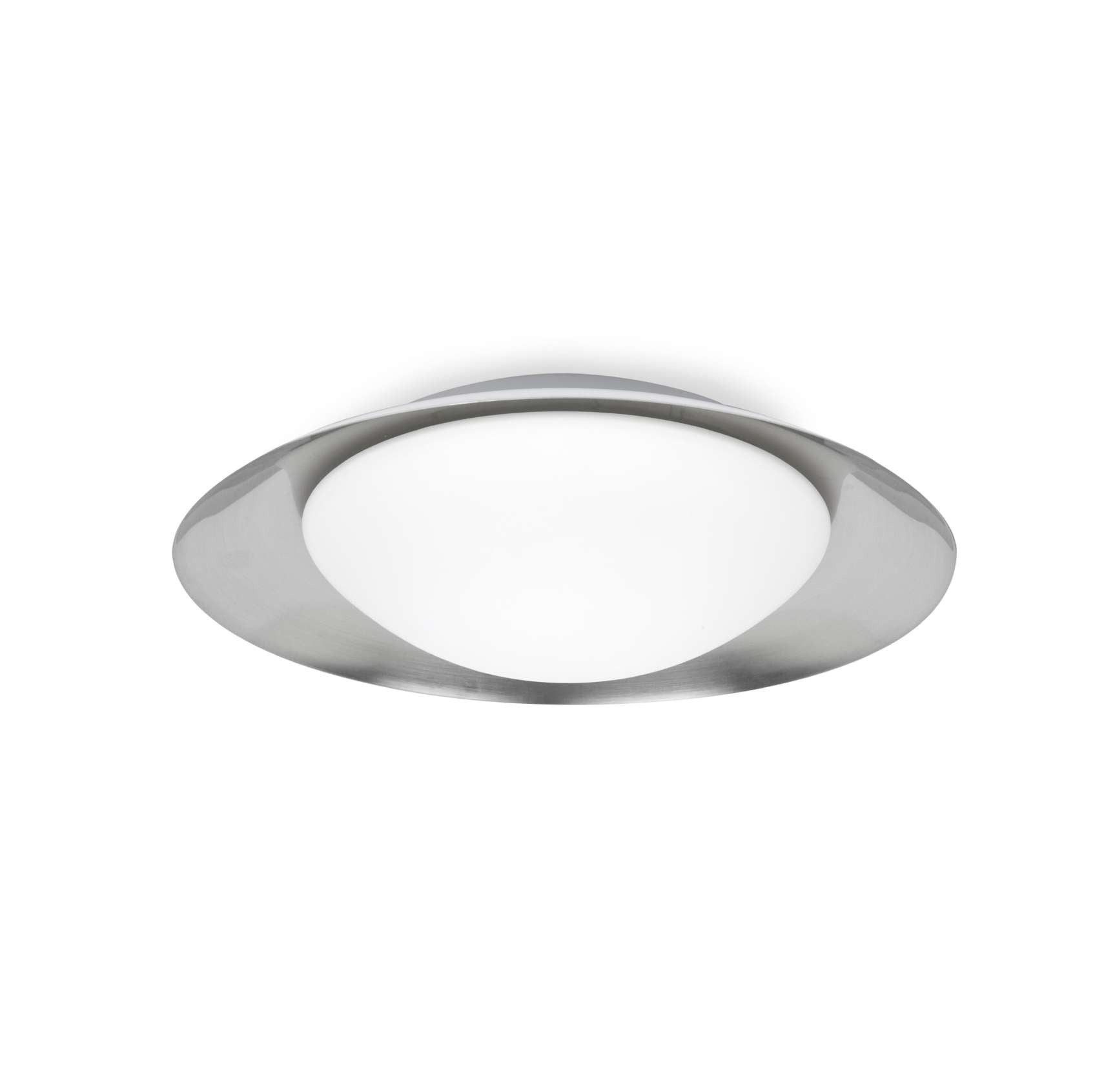 Plafonnier Plafonnier SIDE LED blanc et nickel mat diamètre 450 mm Faro Lumisign