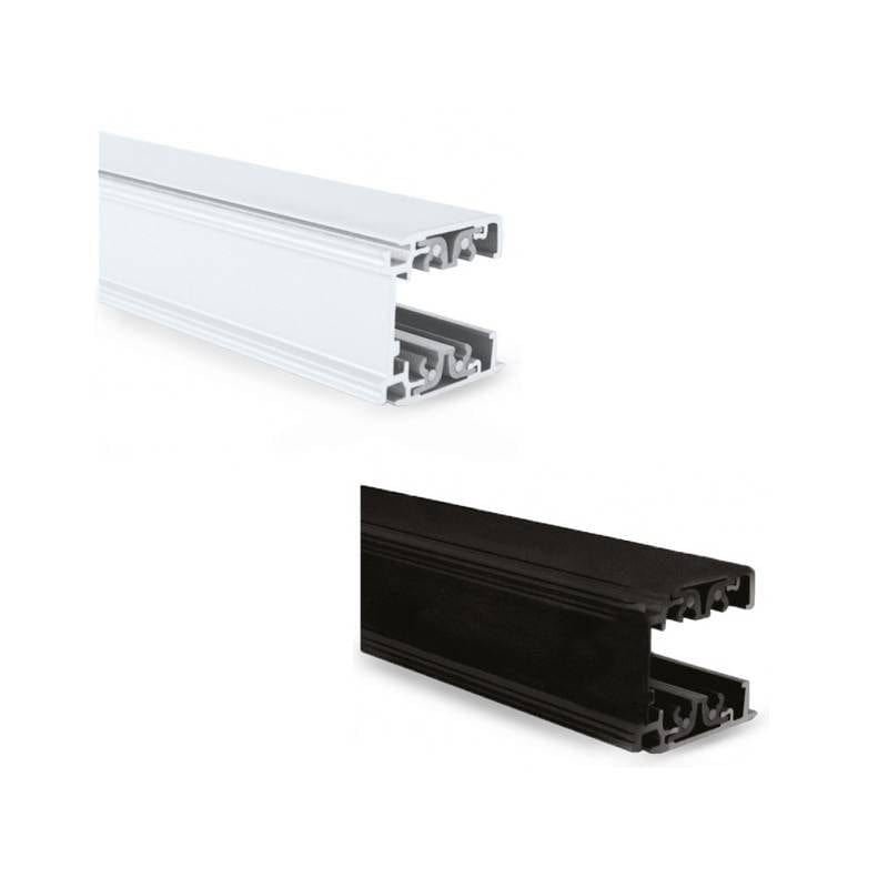 Rail 1 mètre pour spot LED 3 allumages noir ou blanc Miidex Lumisign