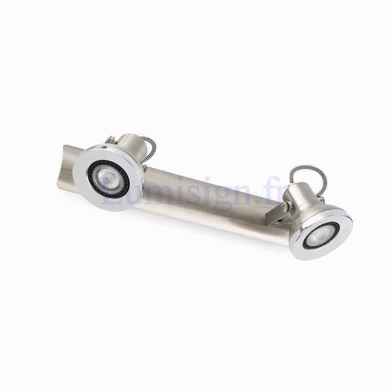 Spot en saillie Rampe de spots RING-2 nickel mat Faro Lumisign