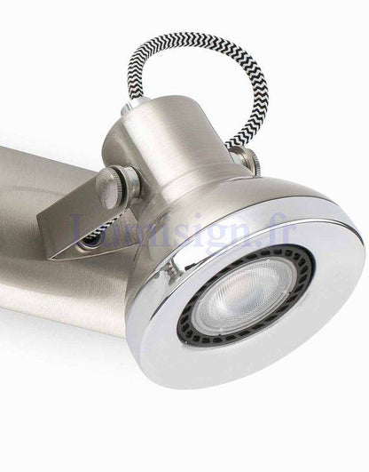 Spot en saillie Rampe de spots RING-2 nickel mat Faro Lumisign