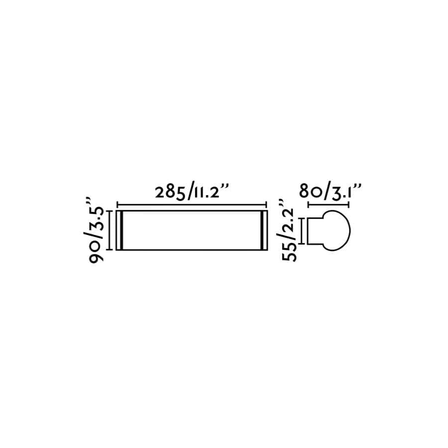 Applique salle de bain Réglette LED salle de bain DANUBIO 285 bronze Faro Lumisign