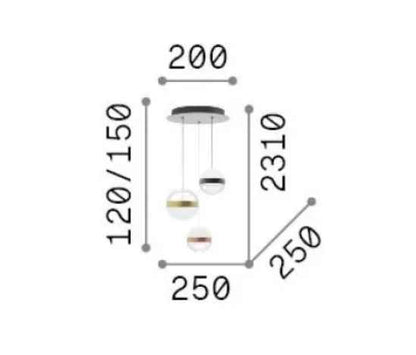 Suspension GALAXY 3 lampes