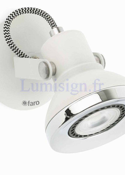 Spot en saillie Spot à fixer RING-1 blanc Faro Lumisign