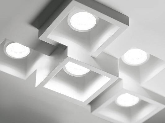 Spot encastrable Spot en plâtre semi-encastré HERAEA-5 Sforzin Lumisign