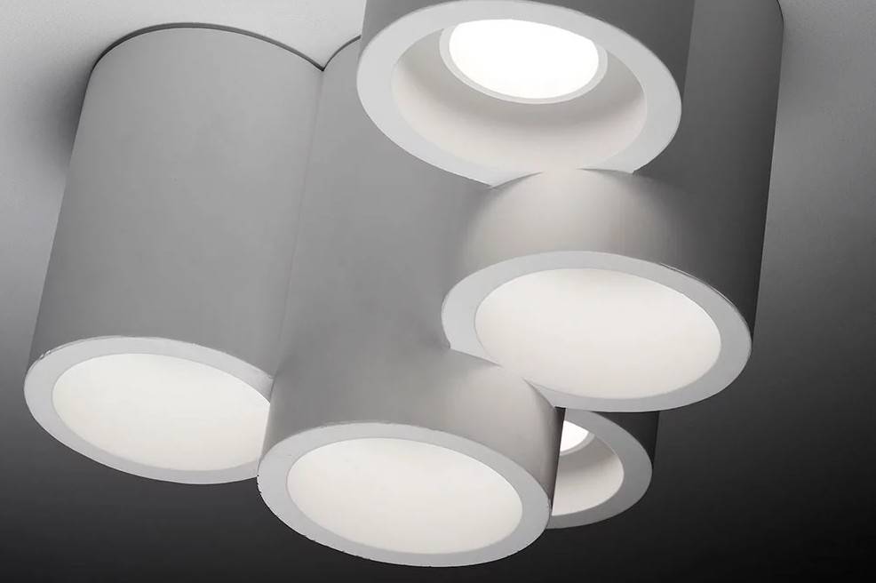 Spot en saillie Spot en saillie ARTA-5 plâtre Sforzin Lumisign