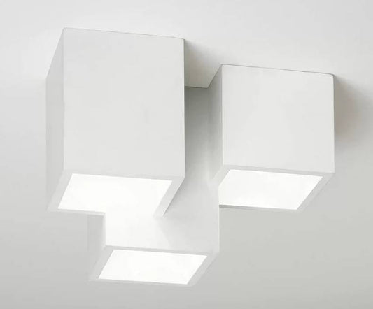 Spot en saillie Spot en saillie HERAEA-GU10-3 plâtre Sforzin Lumisign