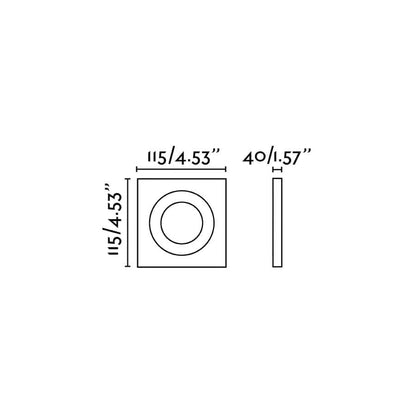 Spot encastrable Spot encastrable orientable ARGON-1 carré noir Faro Lumisign