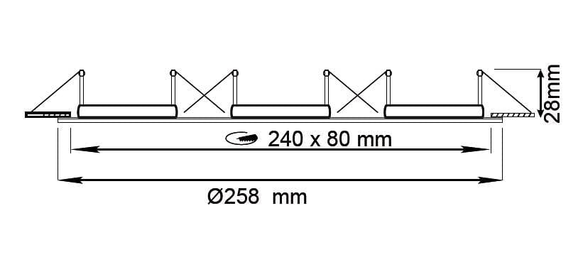 Spot encastrable Spot encastrable orientable triple blanc Miidex Lumisign