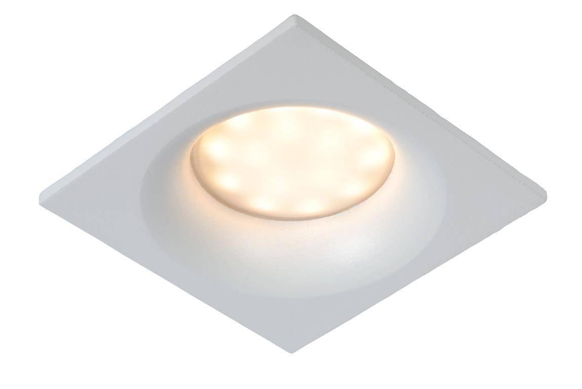 Spot encastrable Spot encastrable salle de bain ZIVA blanc carré IP44 Lucide Lumisign