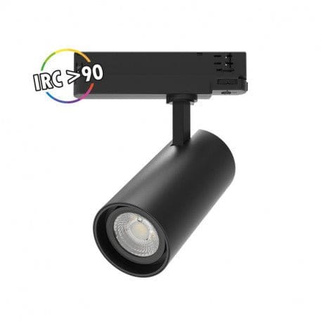 Spot sur rail Spot LED sur rail 3-phases blanc ou noir 25 watts éclairage chaud ou neutre Miidex Lumisign