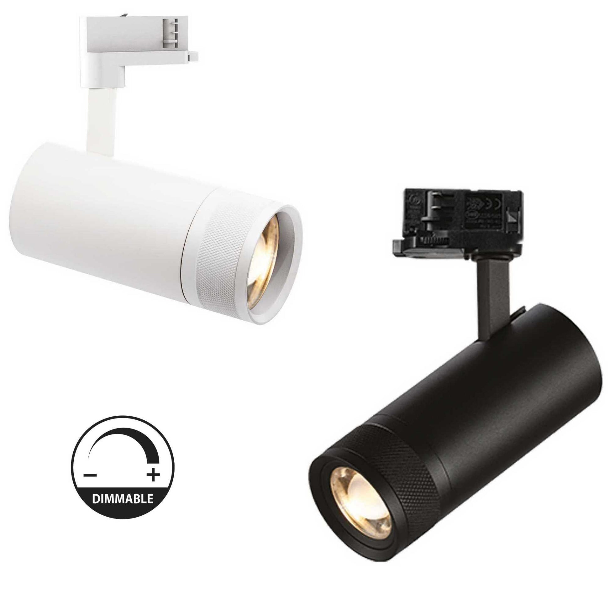 Spot sur rail Spot sur rail 3 allumages EOS 15W faisceau réglable 20-55° dimmable Idéal-lux Lumisign