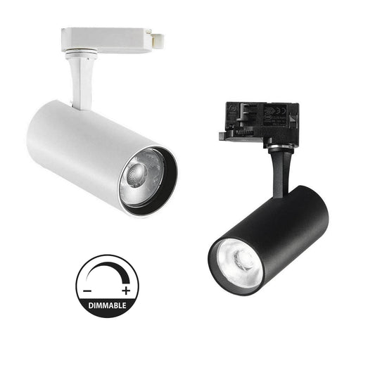 Spot sur rail Spot sur rail 3 allumages FOX 15W 3000K blanc ou noir dimmable Idéal-lux Lumisign