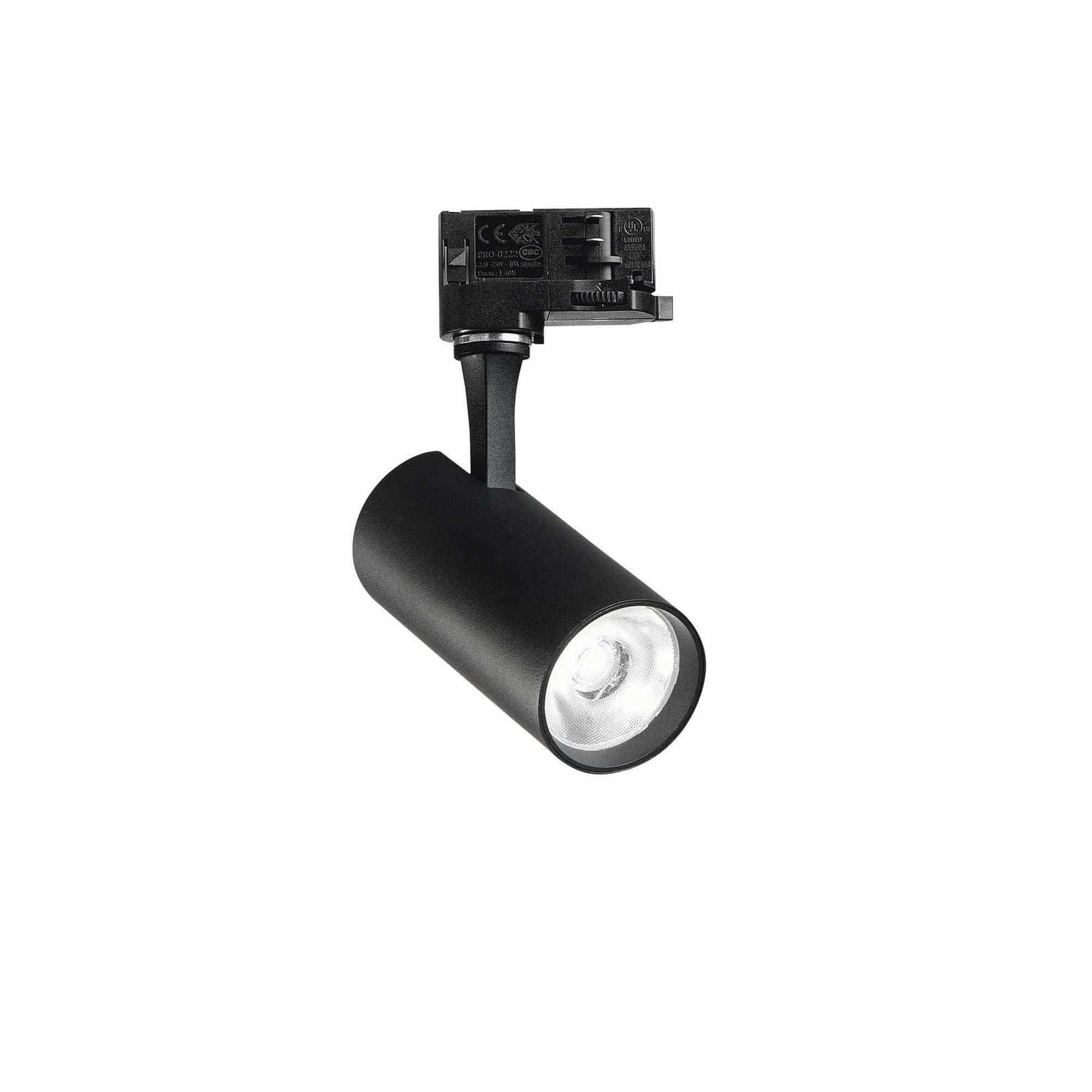 Spot sur rail Spot sur rail 3 allumages FOX 15W 3000K blanc ou noir dimmable Idéal-lux Lumisign