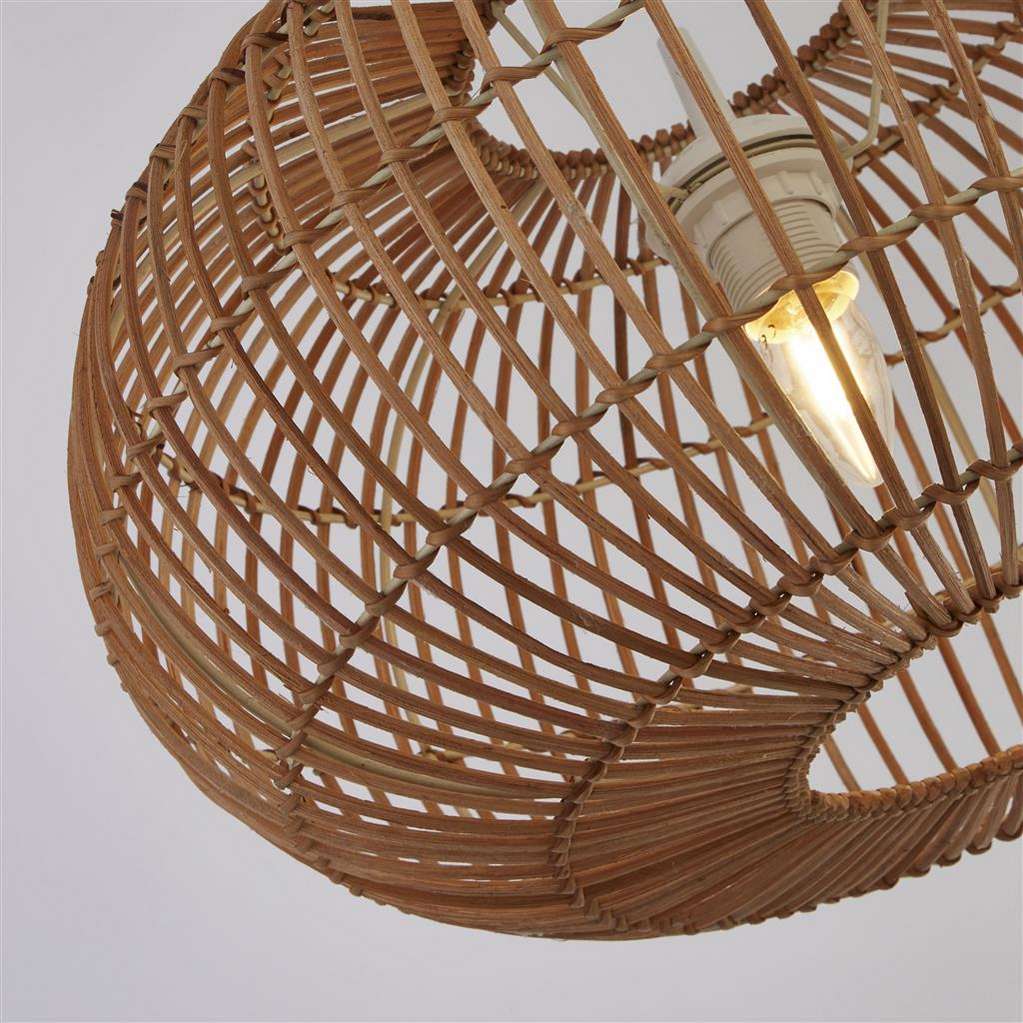 lustre Suspension BALI bambou ovale Marque Searchlight Lumisign