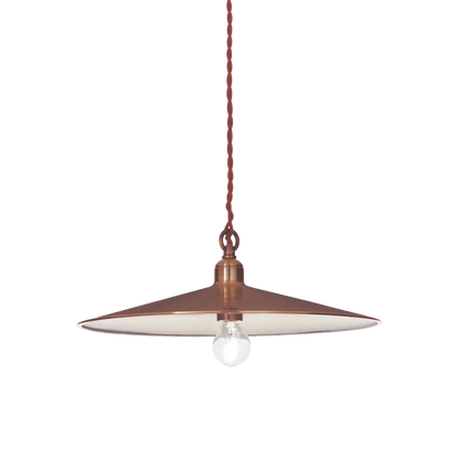 Suspension CANTINA cuivre - Luminaire suspendu en métal cuivre avec câble tressé ajustable. Lampe de plafond design et pratique