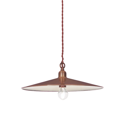 Suspension CANTINA cuivre - Luminaire suspendu en métal cuivre avec câble tressé ajustable. Lampe de plafond design et pratique