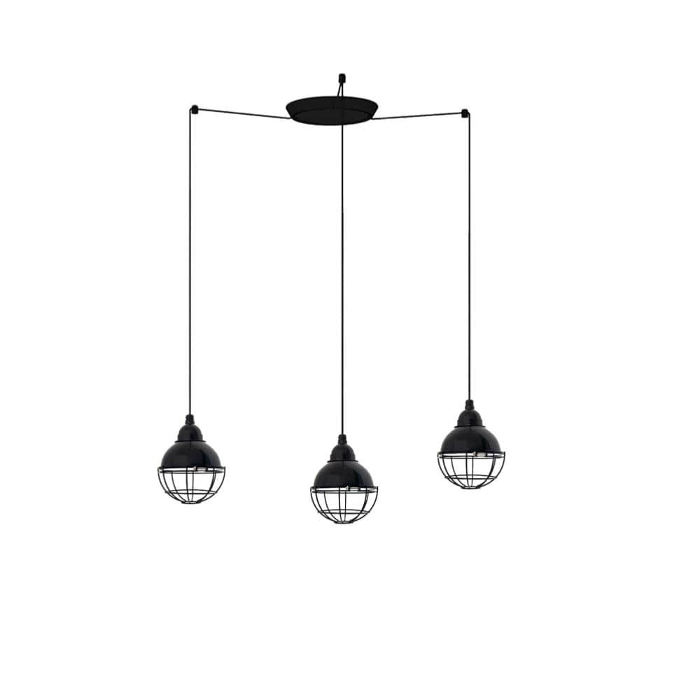 Suspension Suspension CLAIRE-3L noire brillant Faro Lumisign