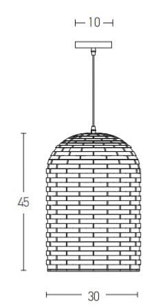 Suspension Suspension cloche Zambelis réf 20152 bambou naturel Zambelis Lumisign