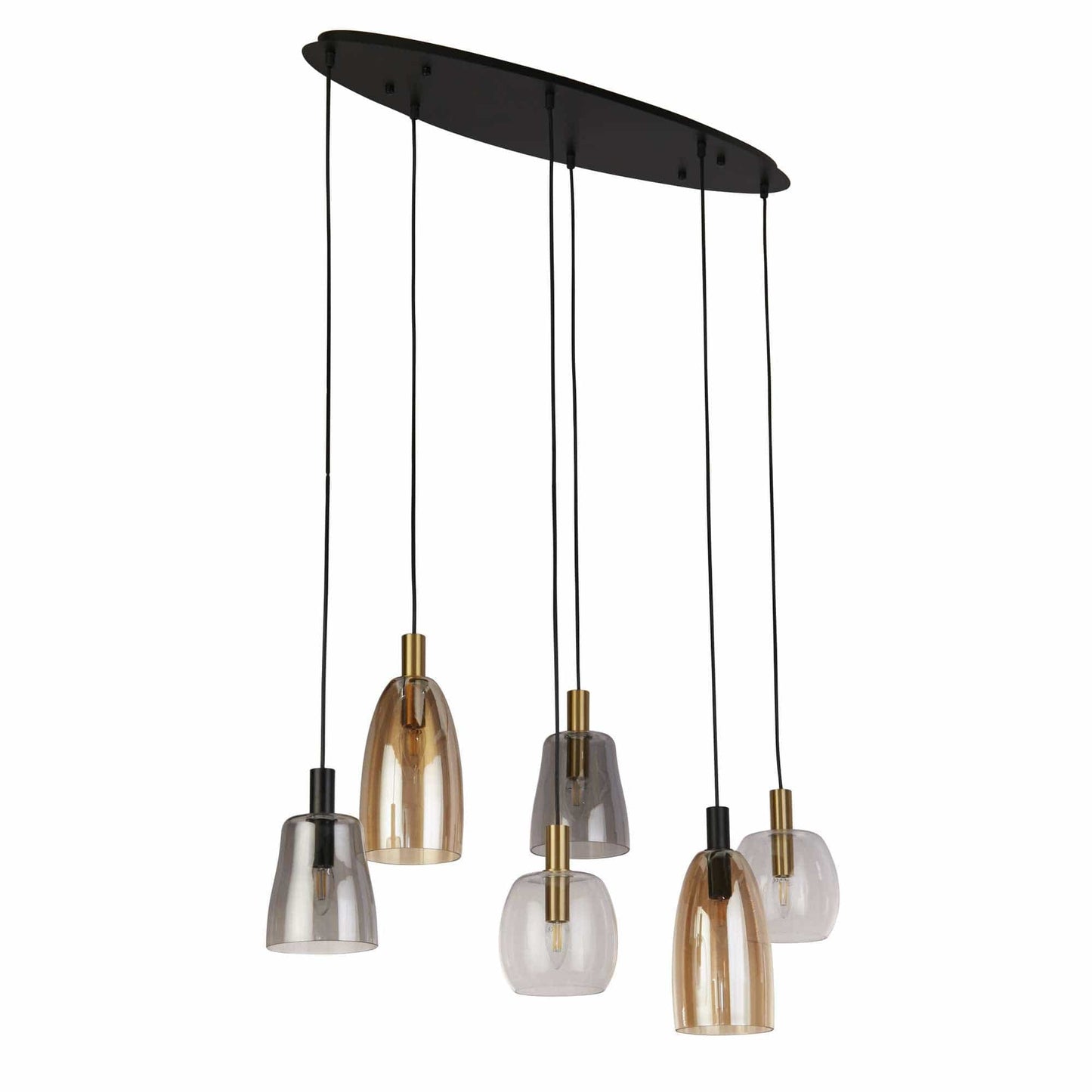 Suspension Suspension contemporaine DIVINE 6 lampes Marque Searchlight Lumisign