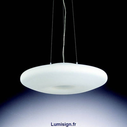 Suspension Suspension design GLORY verre soufflé 480 mm Idéal-lux Lumisign