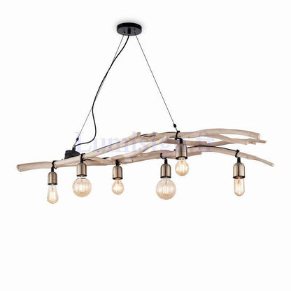 Suspension Suspension DRIFTWOOD-SP6 bois naturel Idéal-lux Lumisign