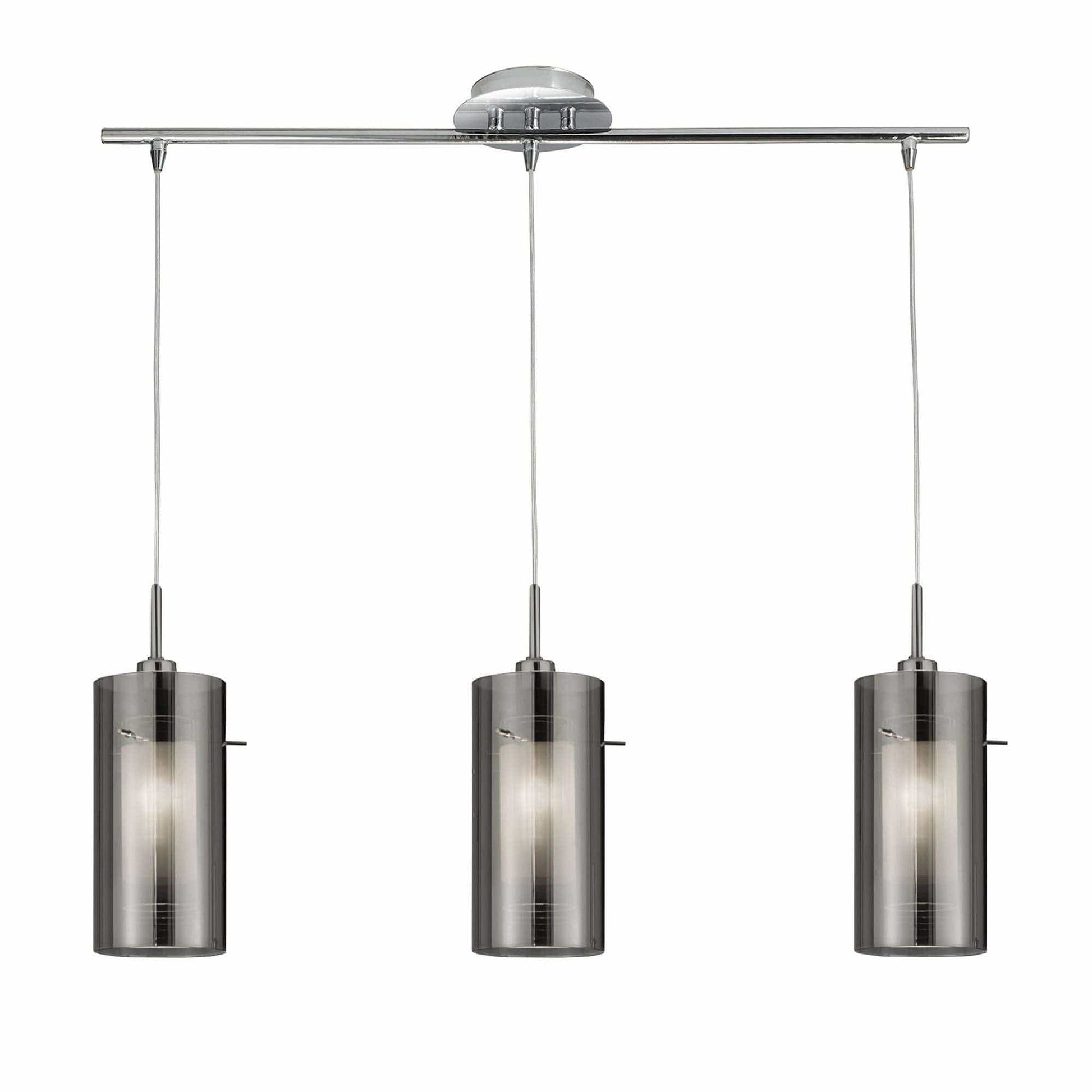 Suspension Suspension DUO-II 3 lampes fumées Marque Searchlight Lumisign