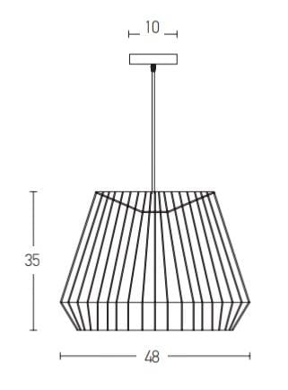 Suspension Suspension en corde Zambelis réf 20237 Ø 48 cm Zambelis Lumisign