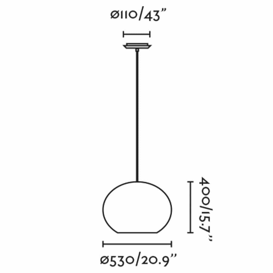 Suspension Suspension en rotin HAKA Ø 530 mm Faro Lumisign