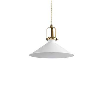 Suspension ERIS-3 blanche ou noire: Monture en métal & câble électrique torsadé en tissu. Hauteur ajustable pour un style bistro unique.