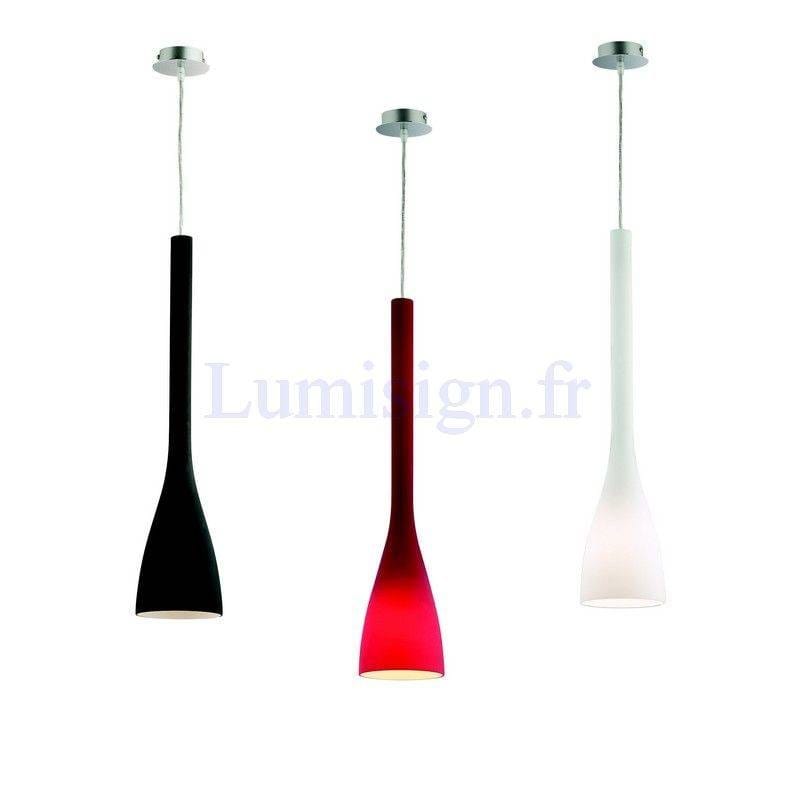 Suspension Suspension FLUT-P noire, blanche ou rouge Idéal-lux Lumisign