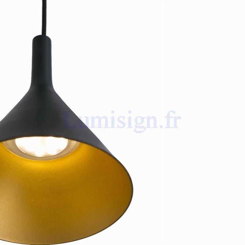 Suspension Suspension LED PAM blanche ou noire/or Faro Lumisign