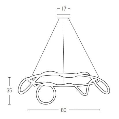 Suspension Suspension LED Zambelis 19261 or mat Zambelis Lumisign