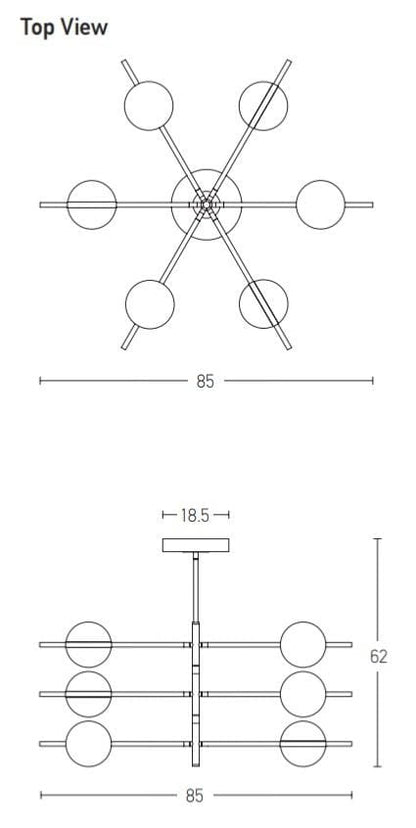 Suspension Suspension LED Zambelis 2002 noire Zambelis Lumisign