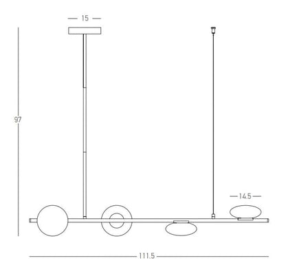 Suspension Suspension LED Zambelis 22062 or mat Zambelis Lumisign