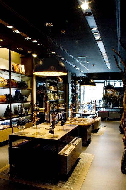Suspension design Magma noir et or Faro
