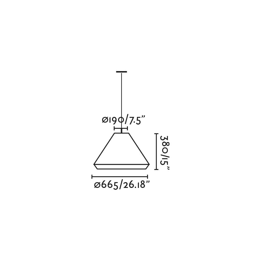 Suspension extérieure Suspension SAÏGON OUT C70 gris/beige cone cap Faro Lumisign