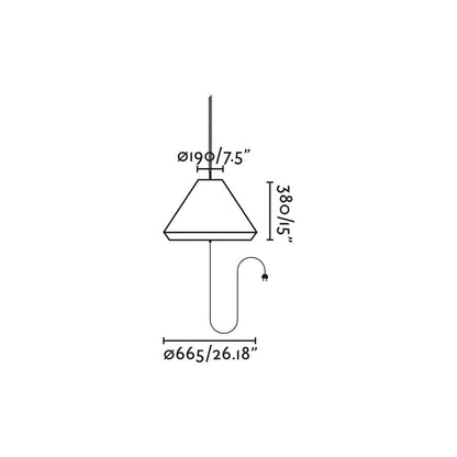 Suspension extérieure Suspension SAÏGON OUT C70 portable ocre Faro Lumisign