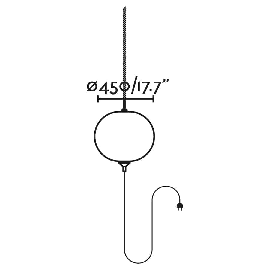 Suspension extérieure Suspension SAÏGON OUT R45 portable Faro Lumisign