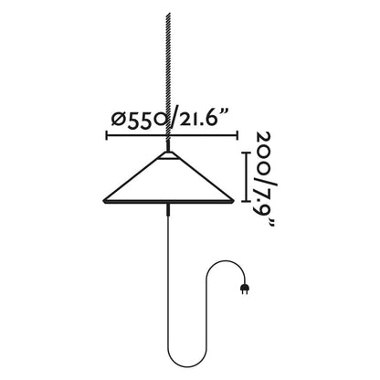 Suspension extérieure Suspension SAÏGON OUT R55 portable Faro Lumisign