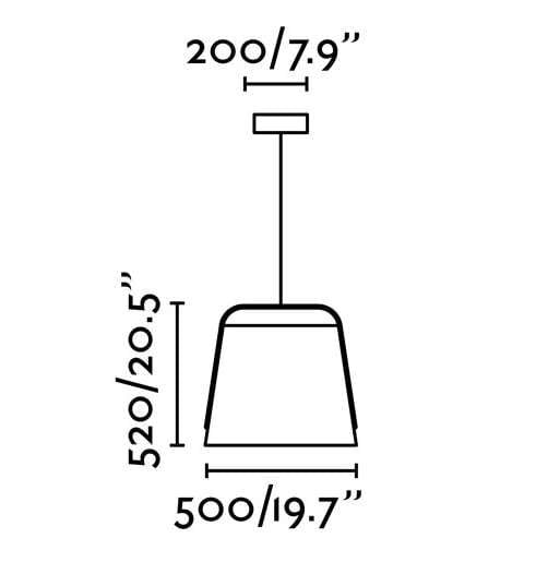 Suspension Suspension STOOD noire et bois Faro Lumisign