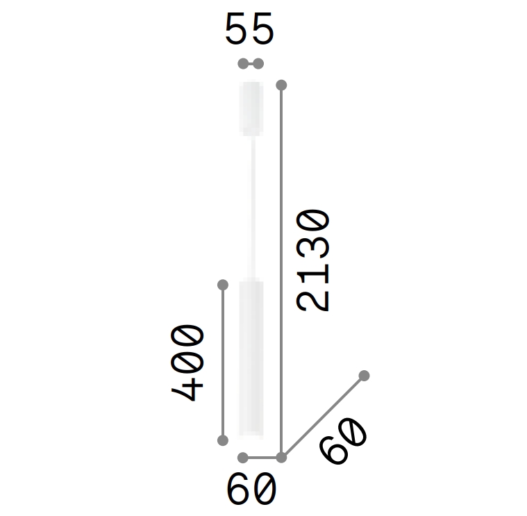 Suspension design LED filaire noire – Ideal Lux Tube SP D6