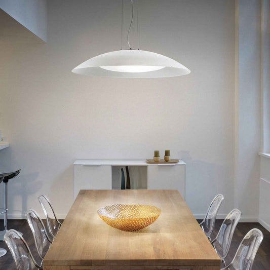 Suspension LENA en verre dépoli diamètre  64 cm hauteur ajustable