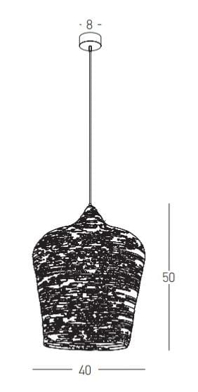 Suspension Suspension Zambelis  BAMBOU réf 22162 diamètre 40 cm Zambelis Lumisign