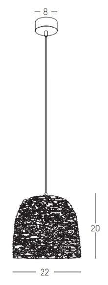 Suspension Suspension Zambelis BAMBOU réf 22166 diamètre 22 cm Zambelis Lumisign